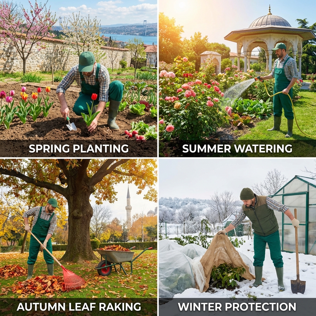 Mevsimlik Bahçe Bakım Takvimi Kayseri | Aylık Rehber 2026